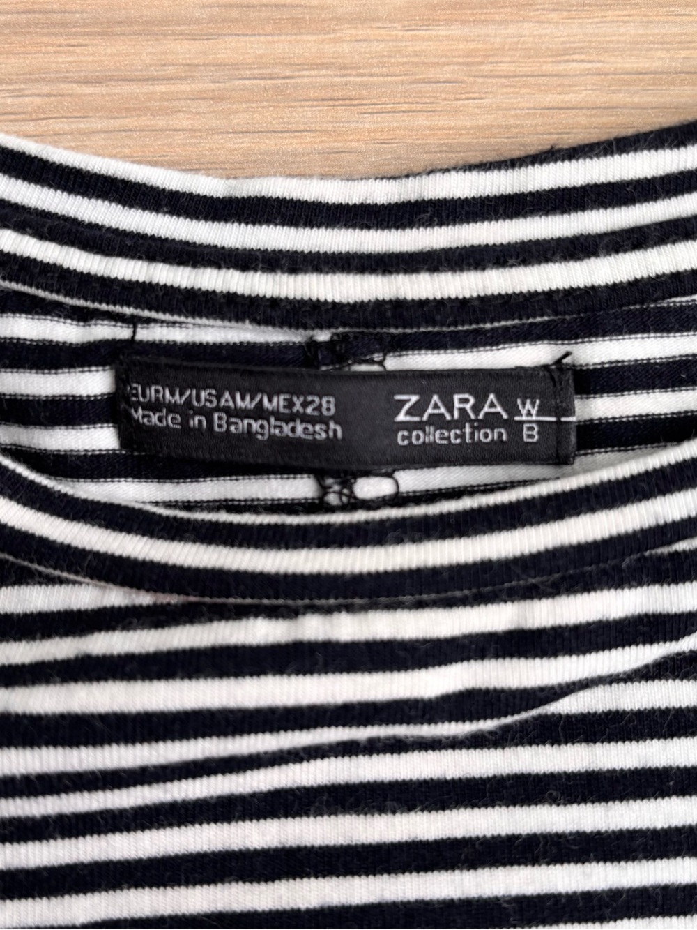 ZARA | Short Sleeve Black and White Striped Shirt M - Picture 3 of 6